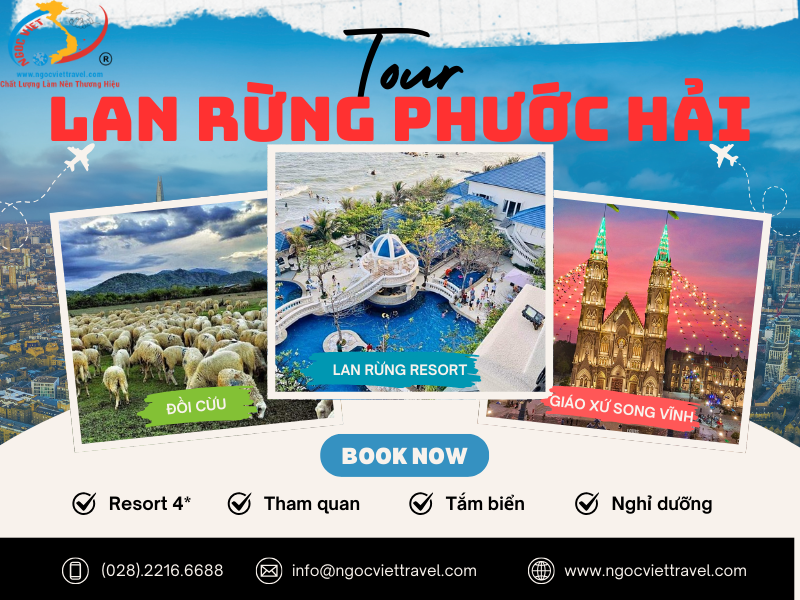 TOUR PHƯỚC HẢI 2N1Đ - RESORT LAN RỪNG 4* - 2024